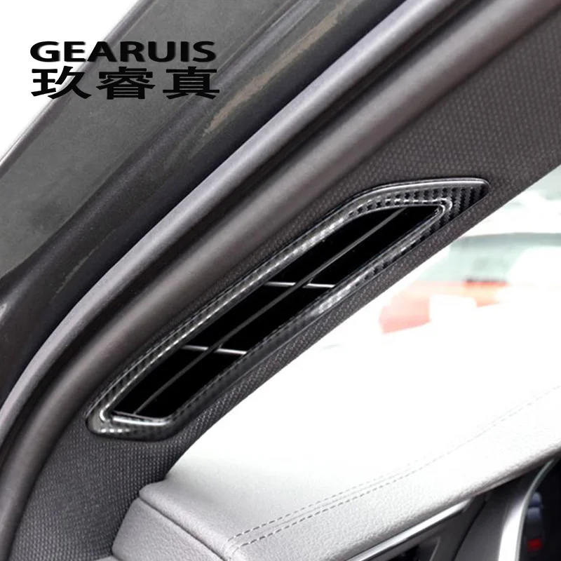

Car styling For Audi A6 2019 Carbon fiber AC air conditioning Air Outlet Frame dashboard Sticker Cover Interior Auto Accessories