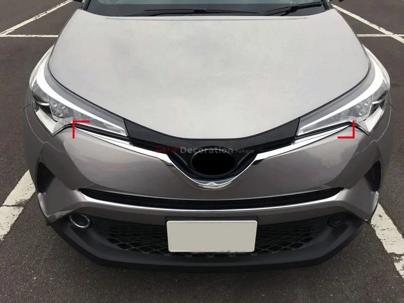 

Fit for Toyota C-HR 2016 2017 2018 ABS Chrome Front Middle "U" Style Decoration Cover Trim 1pcs