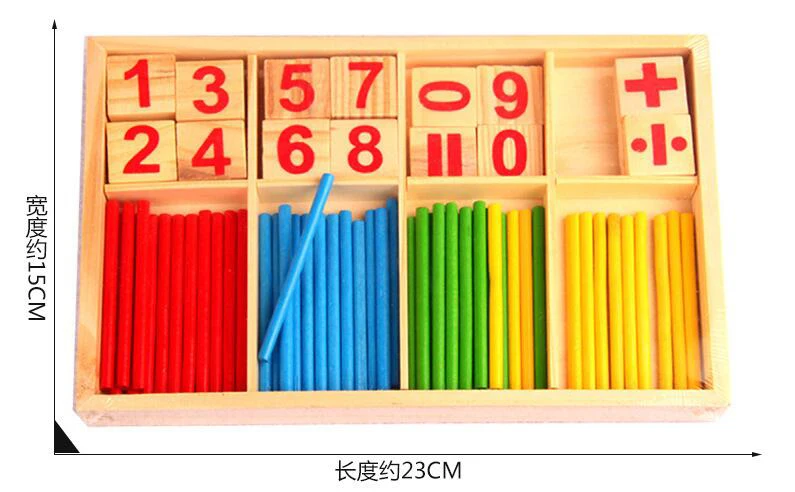 Montessori Toys Math Educational Wooden Toys for Children Early Learning Puzzle Kids Number Counting Sticks Teaching Aids GYH