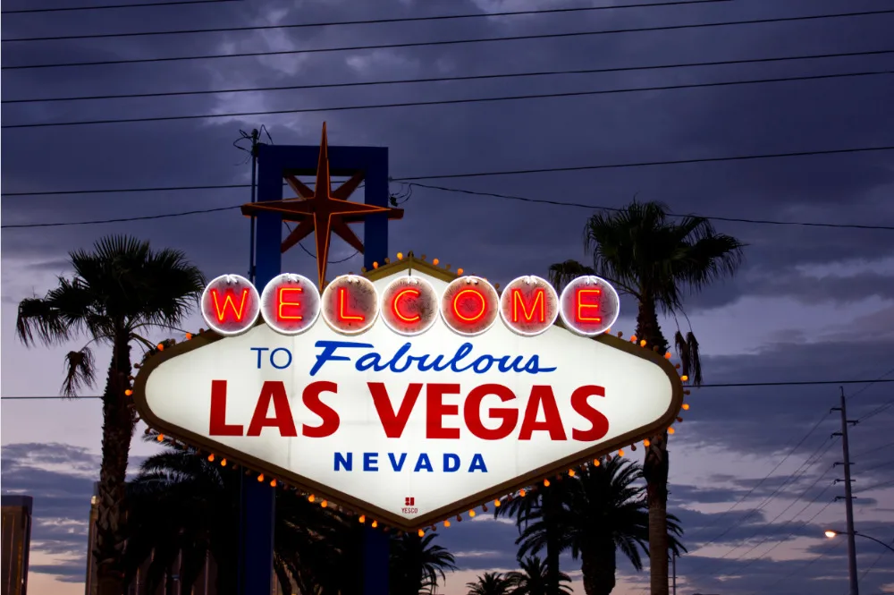 7 X5Ft Benvenuto A Fabulas Las Vegas Neveda Clouds Sky Palm Trees Sfondi Fotografici Personalizzati Fondali Da Studio Vinile 220Cm X 150Cm