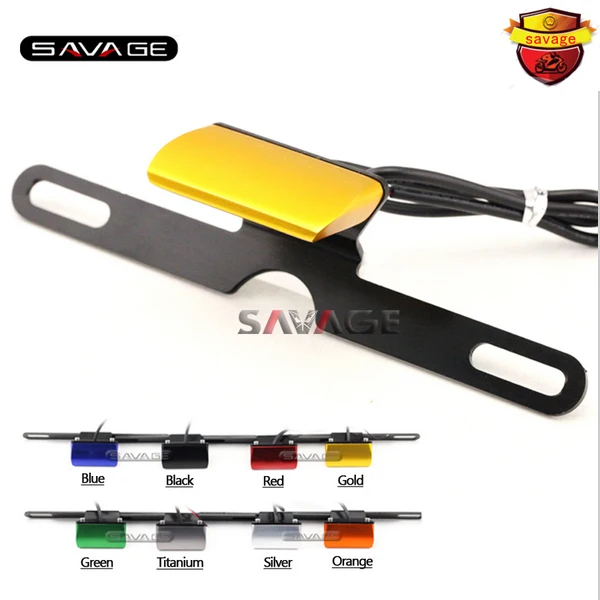

Universal Motorcycle Accessories CNC Aluminum License Plate LED Light For DUCATI Hypermotard 796 820 939 1100 STREETFIGHTER 848