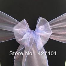 Высокое качество сиренево-фиолетовая органза/органза стул лук для свадьбы события и вечерние украшения