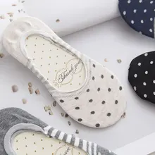 10 шт = 5 пар носков женские летние тонкие низкие неглубокие невидимые женские носки силиконовый нескользящий острый носок в полоску Тапочки