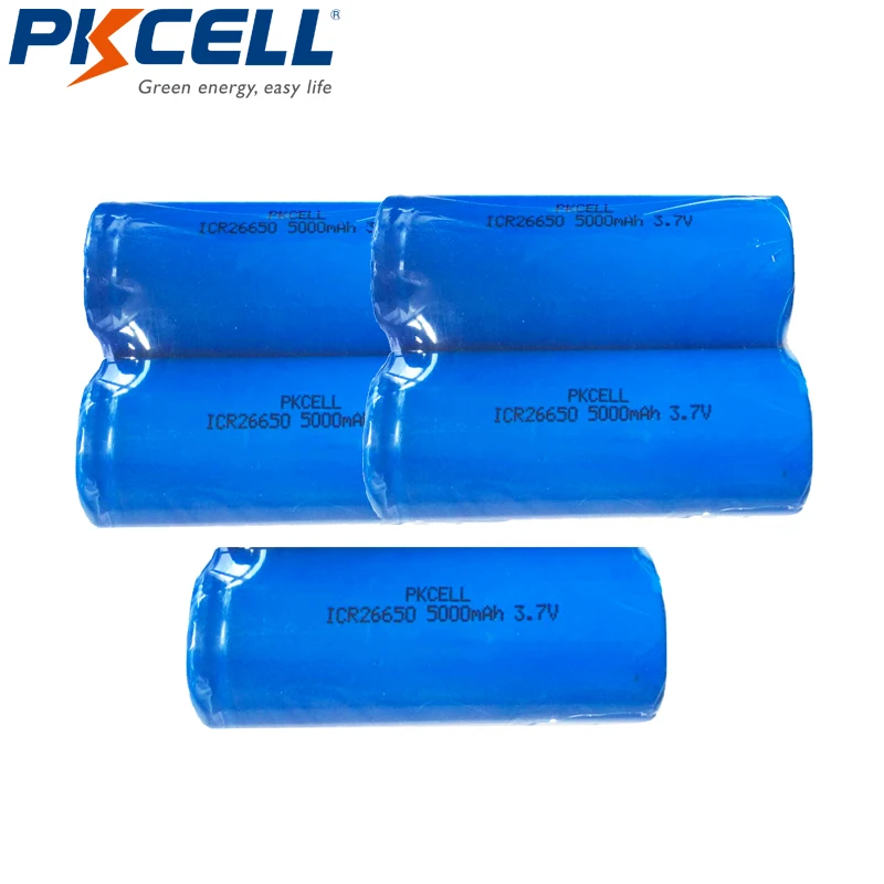5 x No Protection Flat Top 3.7V Liion Battery ICR26650 Rechargeable Lithium Mod Batteries For LED Flashlights Torches | Электроника