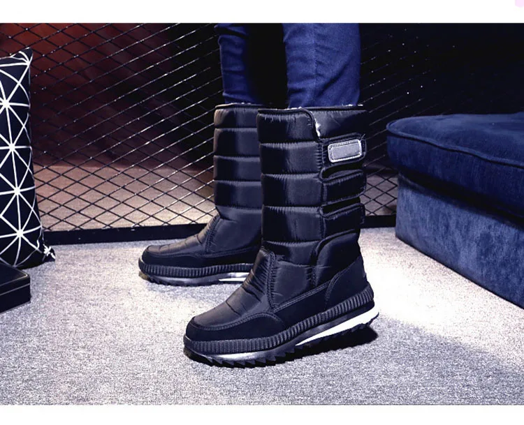 Г., зимние ботинки мужские водонепроницаемые зимние ботинки уличная Теплая мужская обувь модная Рабочая обувь
