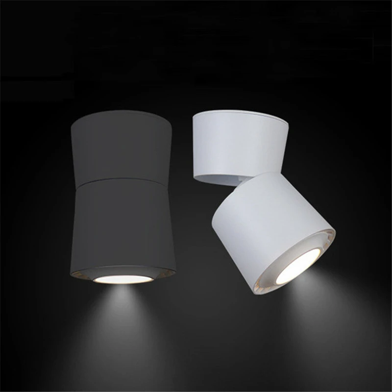 

10X DHL Led downlight Surface mounted 3W/5W/7W/12W/15W Adjustable 90 degrees Spot light 360 Rotatable led lamp LED Ceiling Lamp
