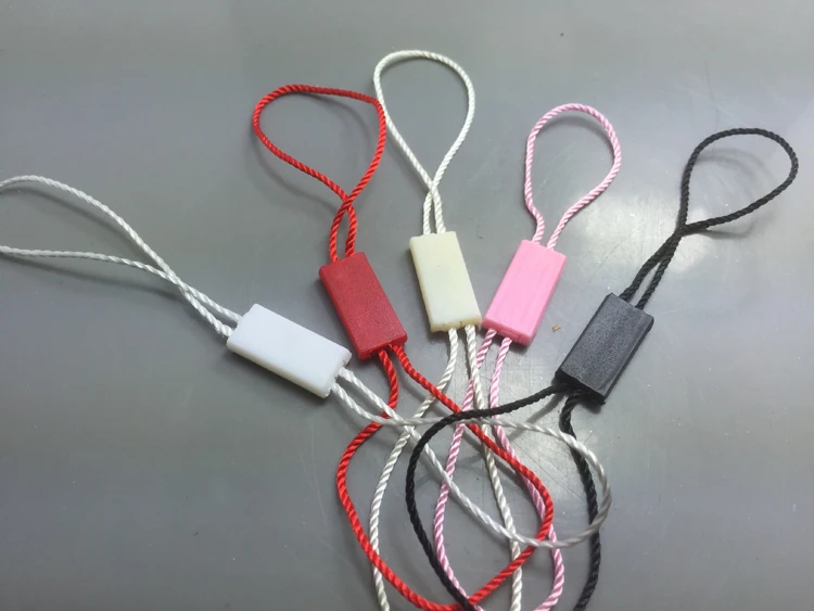 

Hang Tag Nylon String strings cord Snap Lock Pin Loop Fastener Hook Ties swing tag/tags seal/sealing string/rope/sling