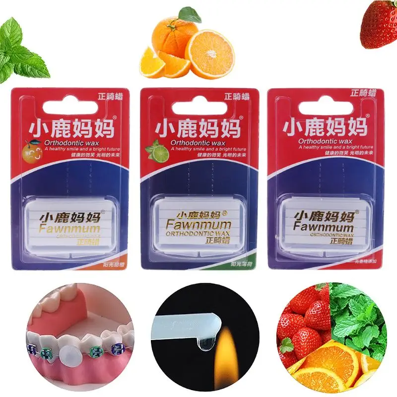 1 Set Orthodontic Braces Protection Wax with Scraper Teeth Whitening Dental Correction Tooth