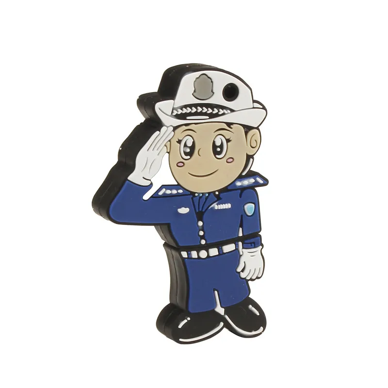 SHANDIAN модный подарок памяти usb пожарный полицейский флэш-накопитель с героями мультфильма usb2.0 64g/32g/16g/4g флэш-накопитель U dis - Цвет: A