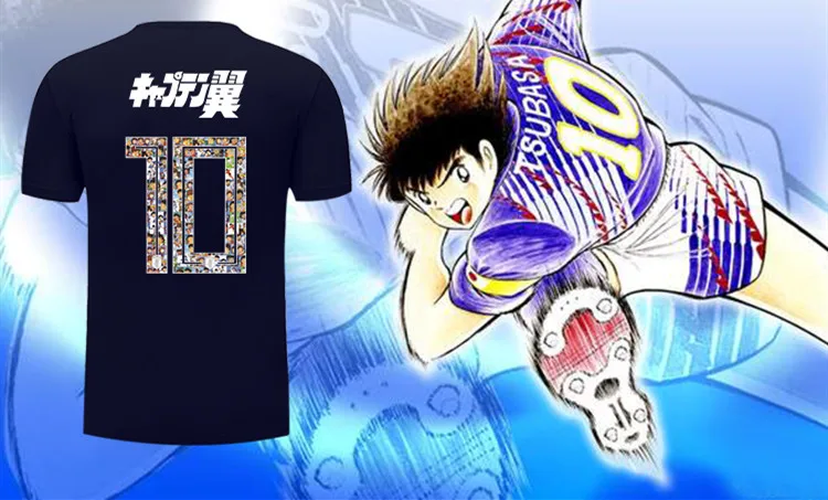 Captain Tsubasa № 10 Tsubasa озоре японский печать мультфильм футболка короткий рукав Для мужчин футболка