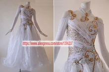 Ballroom Dance Dresses Adult New Design White Color Tango Flamenco Modren Waltz Ballroom Competition Dress Women