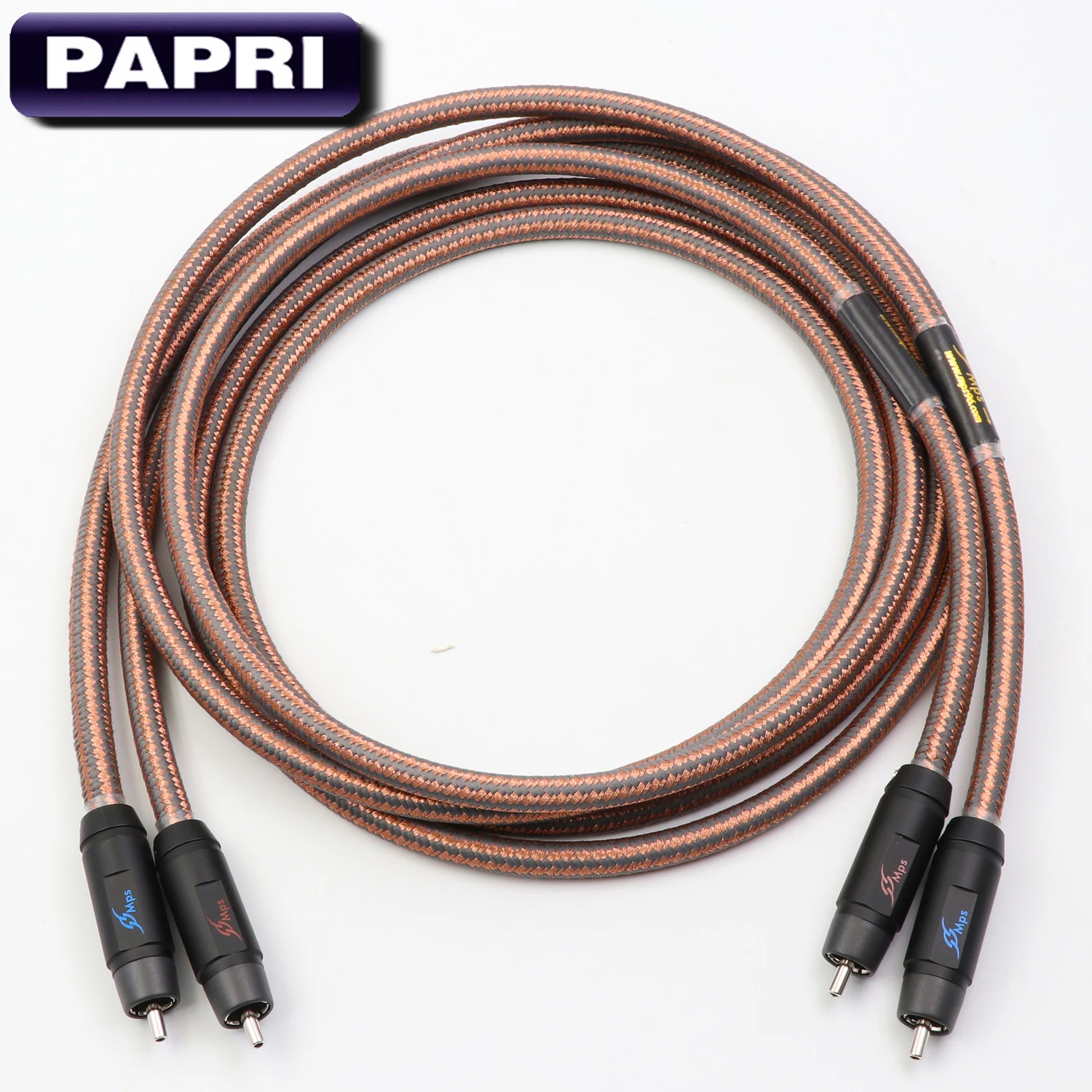 PAPRI MPS QR 11R DIY Audio Cable Rhodium Plated Connector RCA Plug 99 99997 OCC Wire
