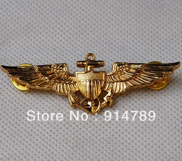 

WW2 US NAVAL AVIATORS METAL WINGS PIN -32138