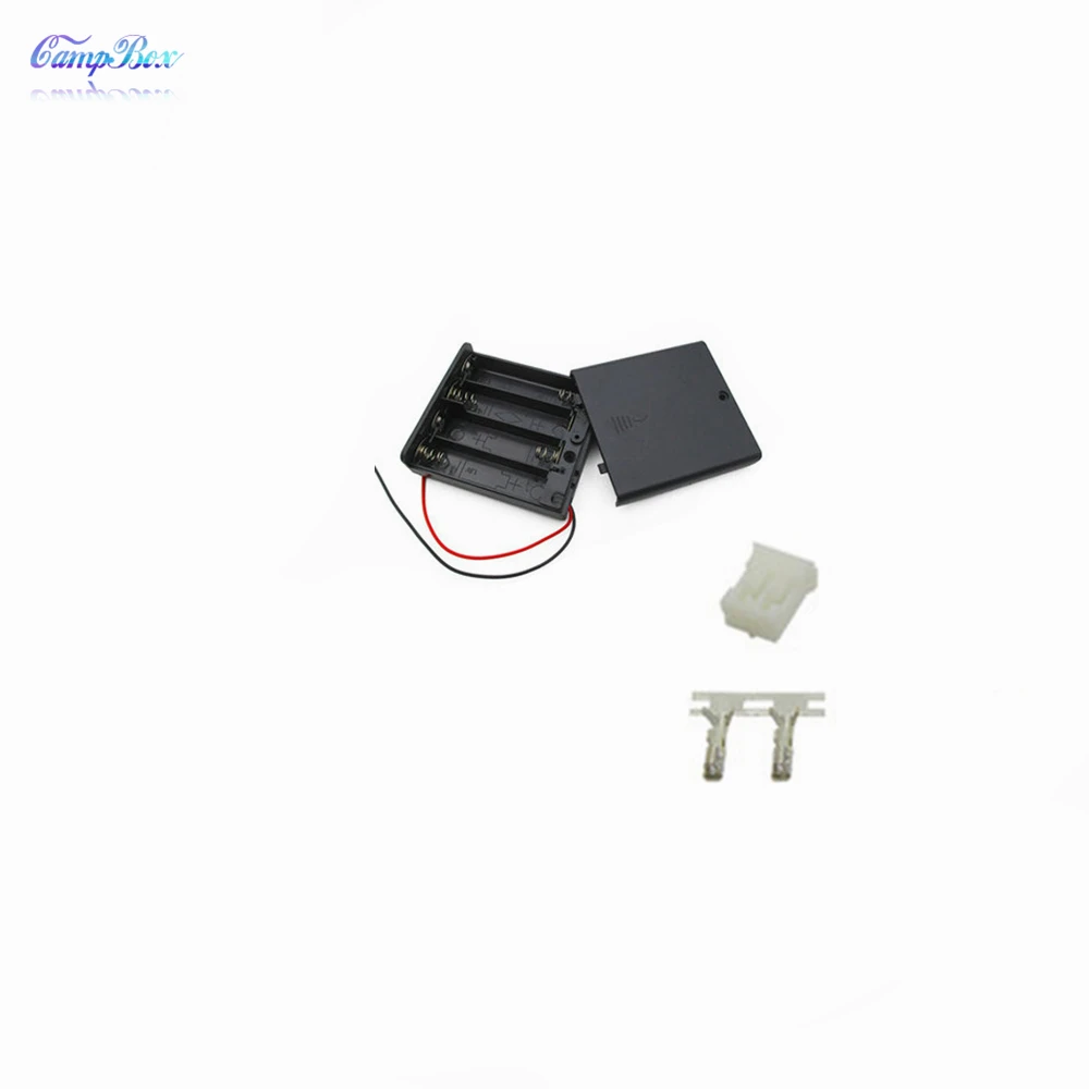 30Pcs 4xAA Battery Case Holder Socket Wire Junction Boxes With Wires Switch Cover PH 2 0
