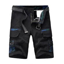 Летние Militar Повседневное свободные работа шорты Для мужчин шорты-карго Для мужчин s камуфляж военный Короткий Мужской карманы хлопок Рубашки домашние