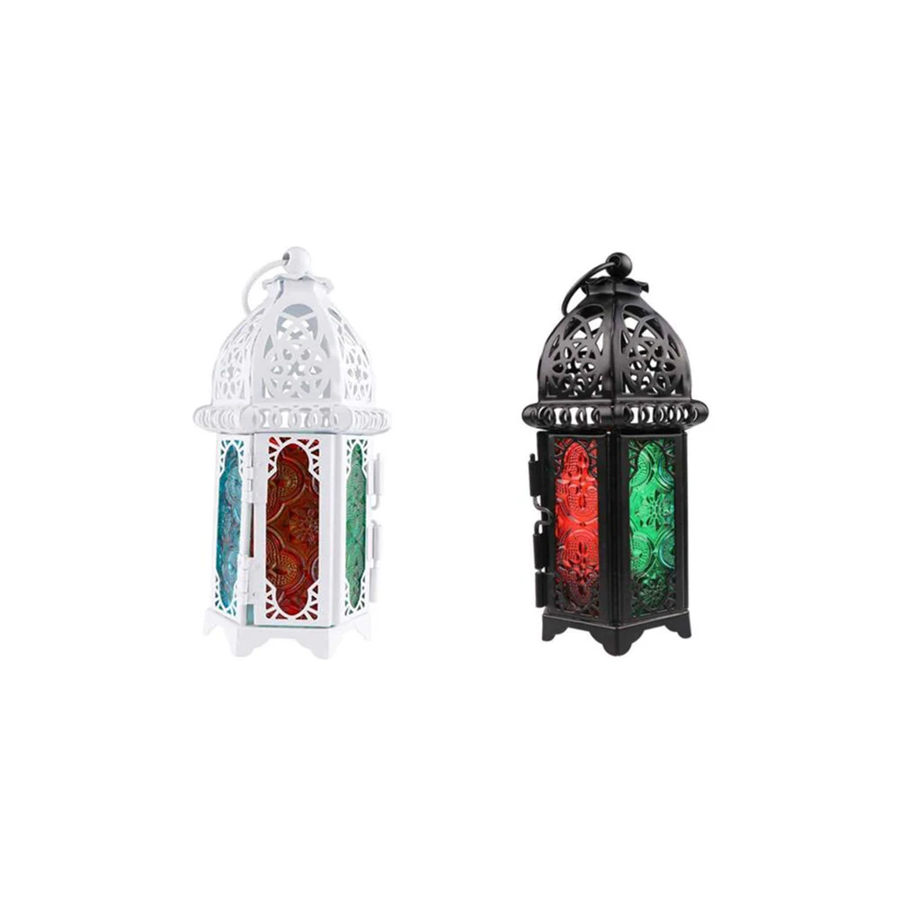 Vintage Decor Lanterns Hollow Candlestick Candle Holder Windproof Gift Craft DIY Hanging Lantern Party Supplies