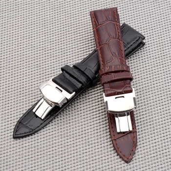

BUMVOR Genuine Leather Watchband 18mm 20mm 22mm 24mm Universal Watch Band Steel Buckle Strap Wrist Belt Bracelet