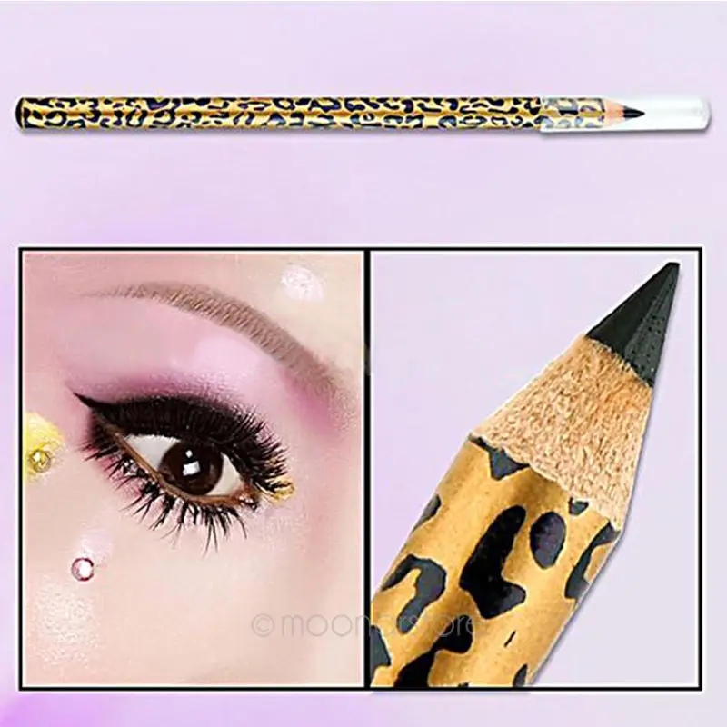 

Waterproof Leopard Eyeliner Pencil Eyebrow Liquid Pen Cosmestic Tools Makeup Gel Accessories Black Color 1Pc