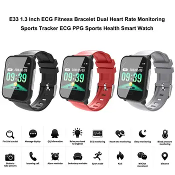 

E33 Smart Watch with ECG HR Blood Pressure Smart Bracelet Band Waterproof Bluetooth Fitness Watch for iPhone