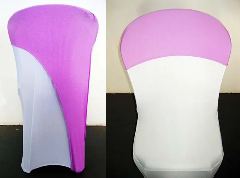 100pcs Lilac Lycra Stretch Chair Cover Caps Elastic Spandex Chair Hood