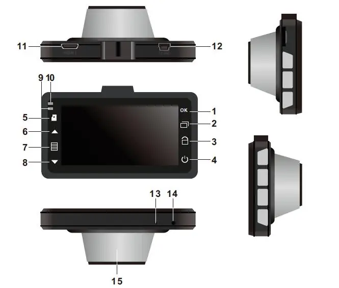 Супер Звездная камера ночного видения с 2,7 дюймовым LTPS TFT lcd и 170 градусов широкоугольным и гравитационным датчиком и датчиком движения