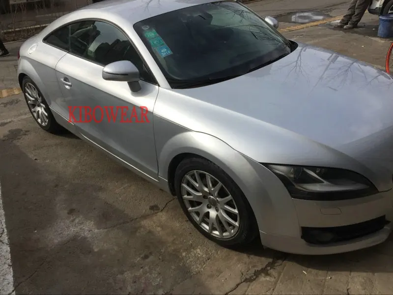 Kibowear боковое Крыло зеркала крышки подходят Audi TT 2006 2007 2008 2009 2010 2011 2012 2013 Чехлы Замена серебро матовый хром