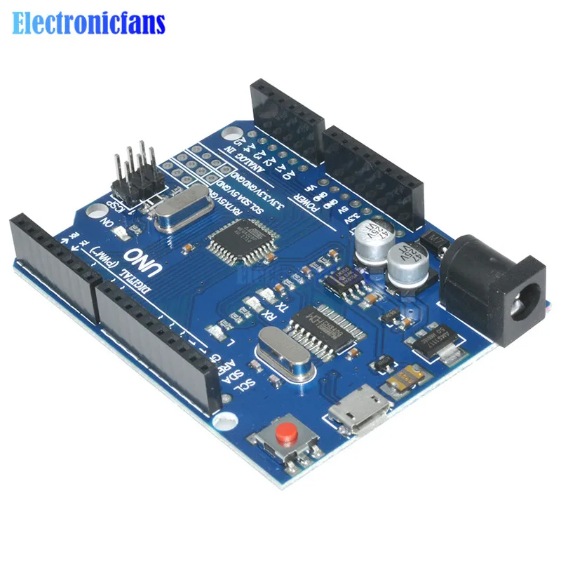 

One Set Cool Version Micro USB UNO R3 MEGA328P CH340 CH340G Board ATMEGA328P-AU Controller Module Replace ATmega16U2 One