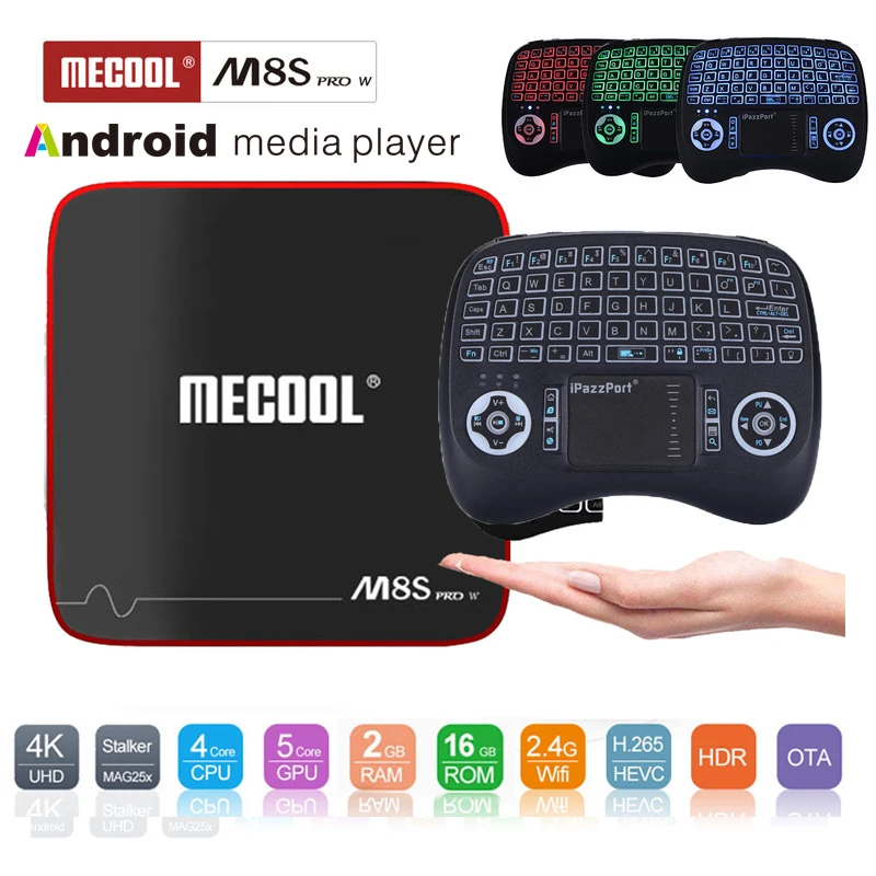 

MECOOL M8S PRO W Amlogic S905W CPU Quad Core Android 7.1 Smart TV BOX 2.4G WIFI HDR With Goolr Voice Control 4k Media Player