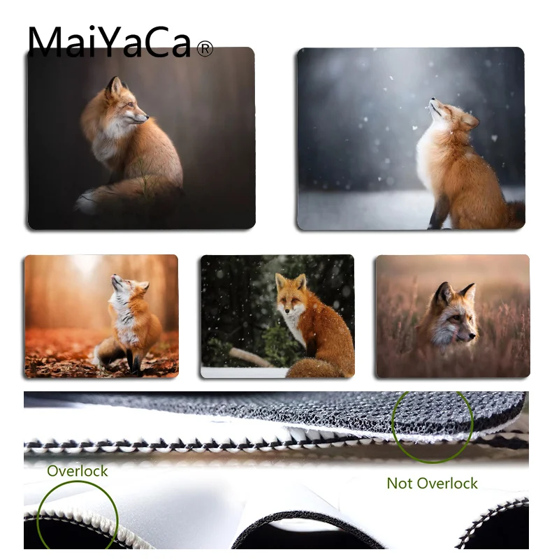 

MaiYaCa Non Slip PC Fox Laptop Computer Mousepad Size for 18x22cm 25x29cm Rubber Mousemats