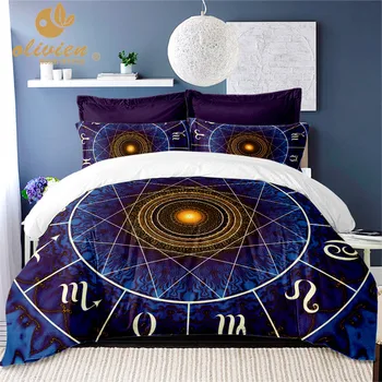 

Star Constellation Bedding Set Bohemia Mysterious Design Duvet Cover Queen King Size Bedding Cover 3D Bedclothes Home Textile