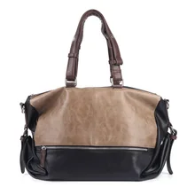 LAOKSI nueva moda de cuero bolsas de viaje de gran capacidad impermeable bolso Vintage bolso de equipaje de mano, bolso de hombro