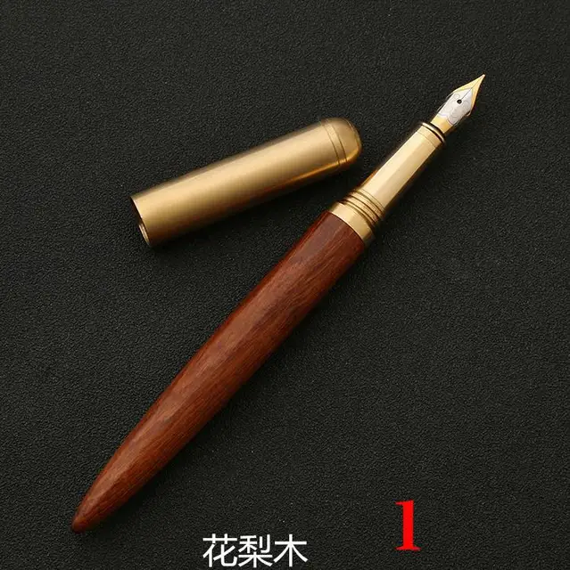 High Quality Luxury wood fountain pen ink pen nib 0.7mm caneta tinteiro Office S&hellip;