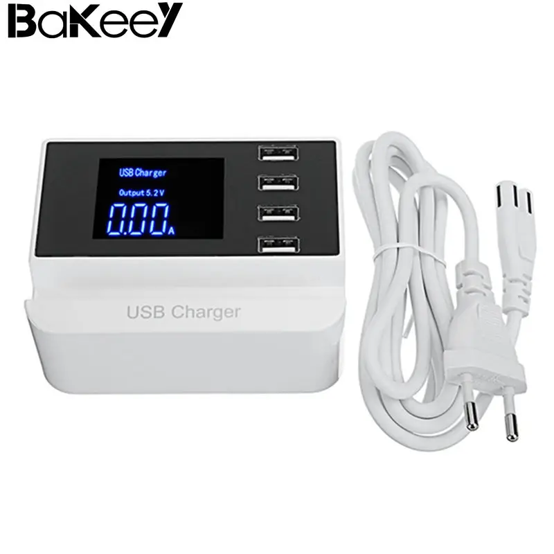 

Bakeey 4 Ports USB Charging station LED Display EU Plug Fast Charger adapter For iPhone XS max XR 8 for Samsung S9 S8 Xiaomi 8