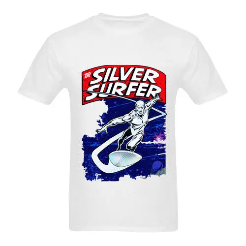 Silver Surfer Tee White Tshirt New Men's T-Shirt Size S to 3XL | Мужская одежда