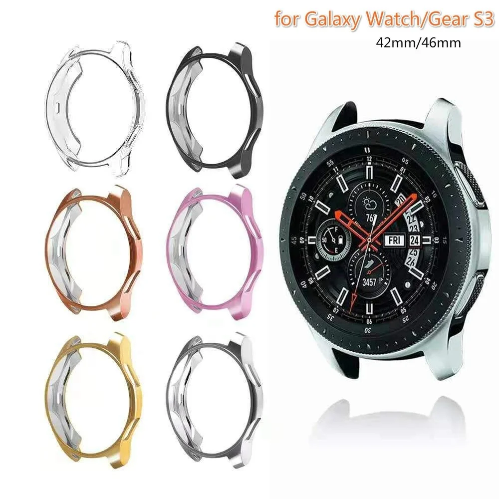 

Soft Ultra-thin TPU Protective Case for Samsung Galaxy Watch 42mm 46mm Protector Cover Shell Full Protection Band for Gear S3