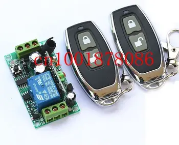 

Free Shipping DC12V 1CH Wireless Remote Control Switch,Lamp Switch,On/Off Voltage DC12V Electronic Door Lock .2PCS Transmitter