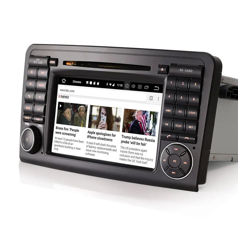Sale 7" Android 8.0 OS Car DVD Multimedia Navigation GPS Radio for Mercedes-Benz ML-Class W164 2005-2012 & GL-Class X164 2005-2012 3