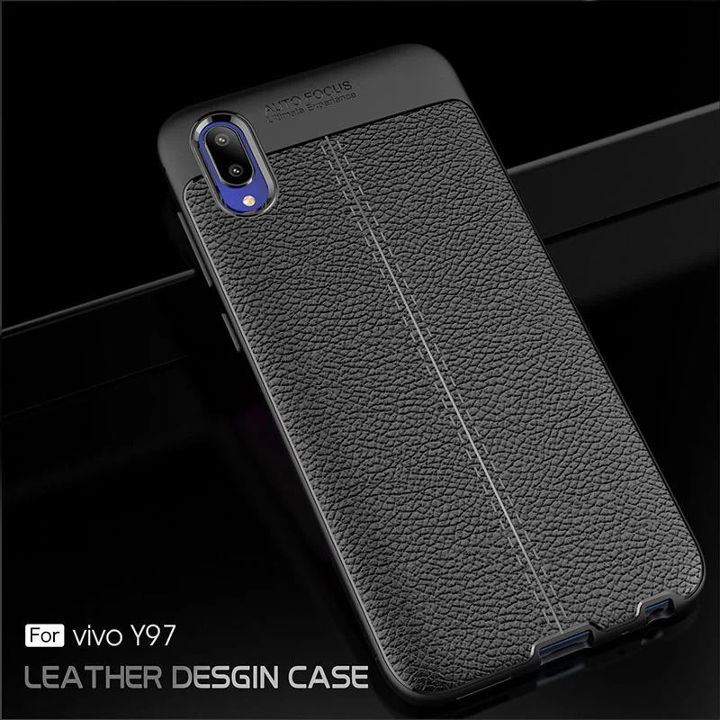 UPaitou качественный защитный чехол из мягкого ТПУ с текстурой личи для vivo V11 Pro Y97 Y83