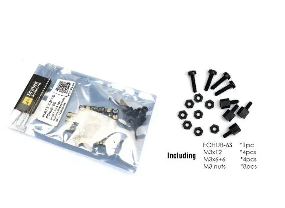 

Matek FCHUB-6S Hub Power Distribution Board 5V & 10V BEC Built-in 184A Current Sensor 9g for RC Drone