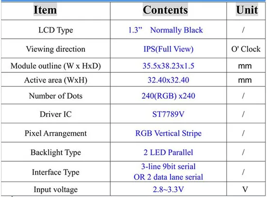 Ips 1,3 дюймов 24PIN SPI TFT lcd цветной круглый экран ST7789 Привод IC 240(RGB)* 240