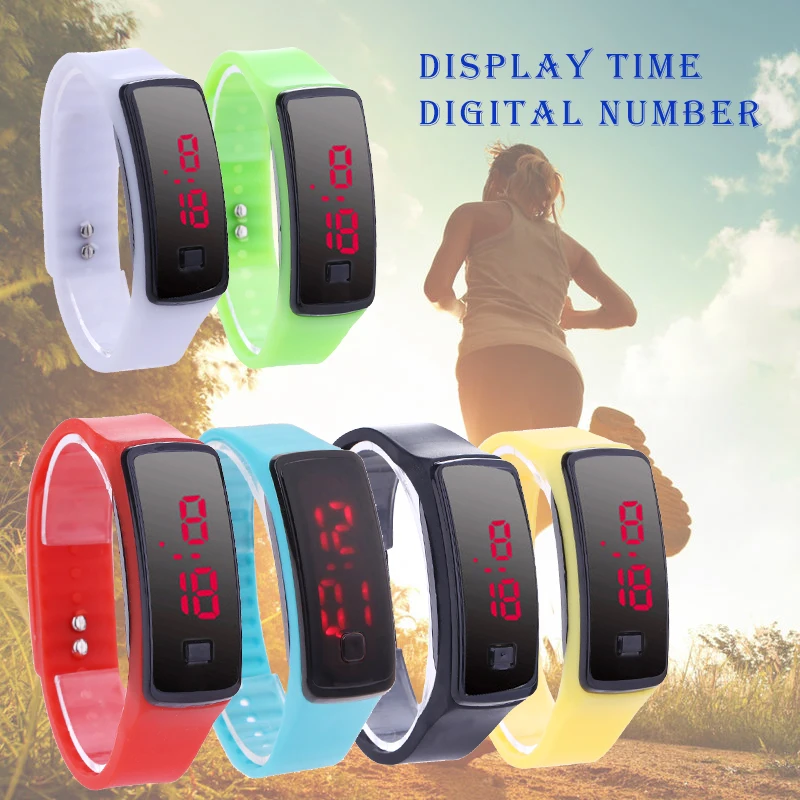

2019 Fashion LED Bracelet Digital Watches For Men&Ladies&Kids Clock Womens Wrist Watch Sports Wristwatch Student Digital Watch
