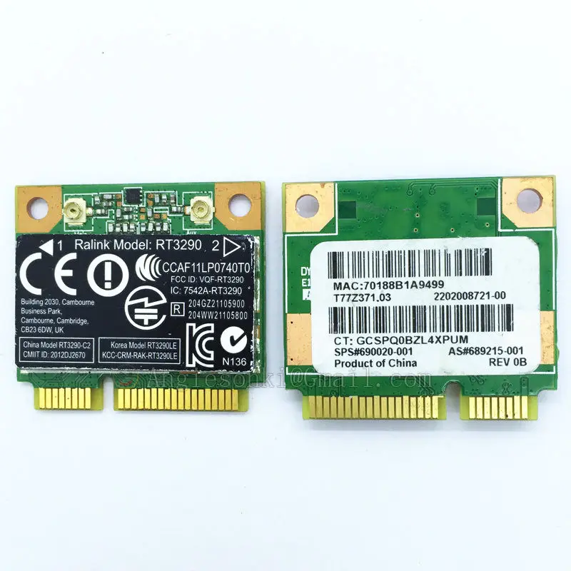 RT3290 802.11N 2 4 ГГц Wi Fi + Bluetooth PCI E половина Wlan карты SPS 689215 001 690020 для HP Split 13/envy m7/ envy
