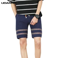 Мужские хлопчатобумажные шорты в китайском стиле, повседневные полосатые, большие размеры, до колена, на шнурке, свободные от середины талии, винтажные шорты 906-A116