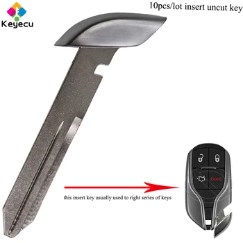 

KEYECU 10PCS/Lot Replacement New Uncut Remote Insert Key Blank Blade - FOB for Maserati Ghibli 2014 2015/ Quattroporte 2014 2015