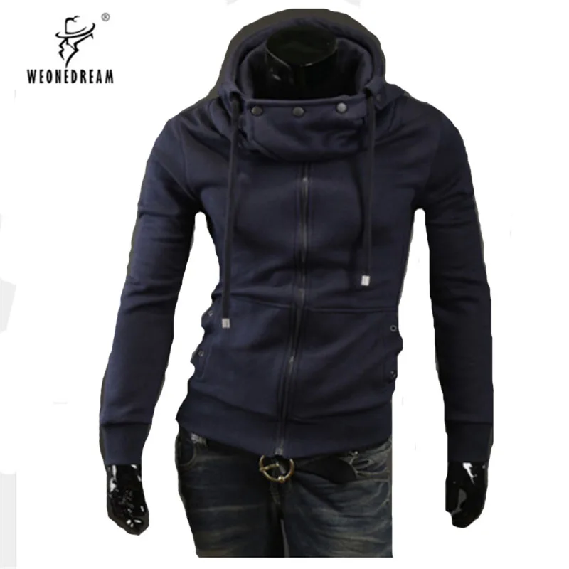 

2018 Sale men's clothing Hoodies And Sweatshirts Popular Diagonal Zipper Hooded Men zips hoody| outerwear 3colors Fleece Hoodie