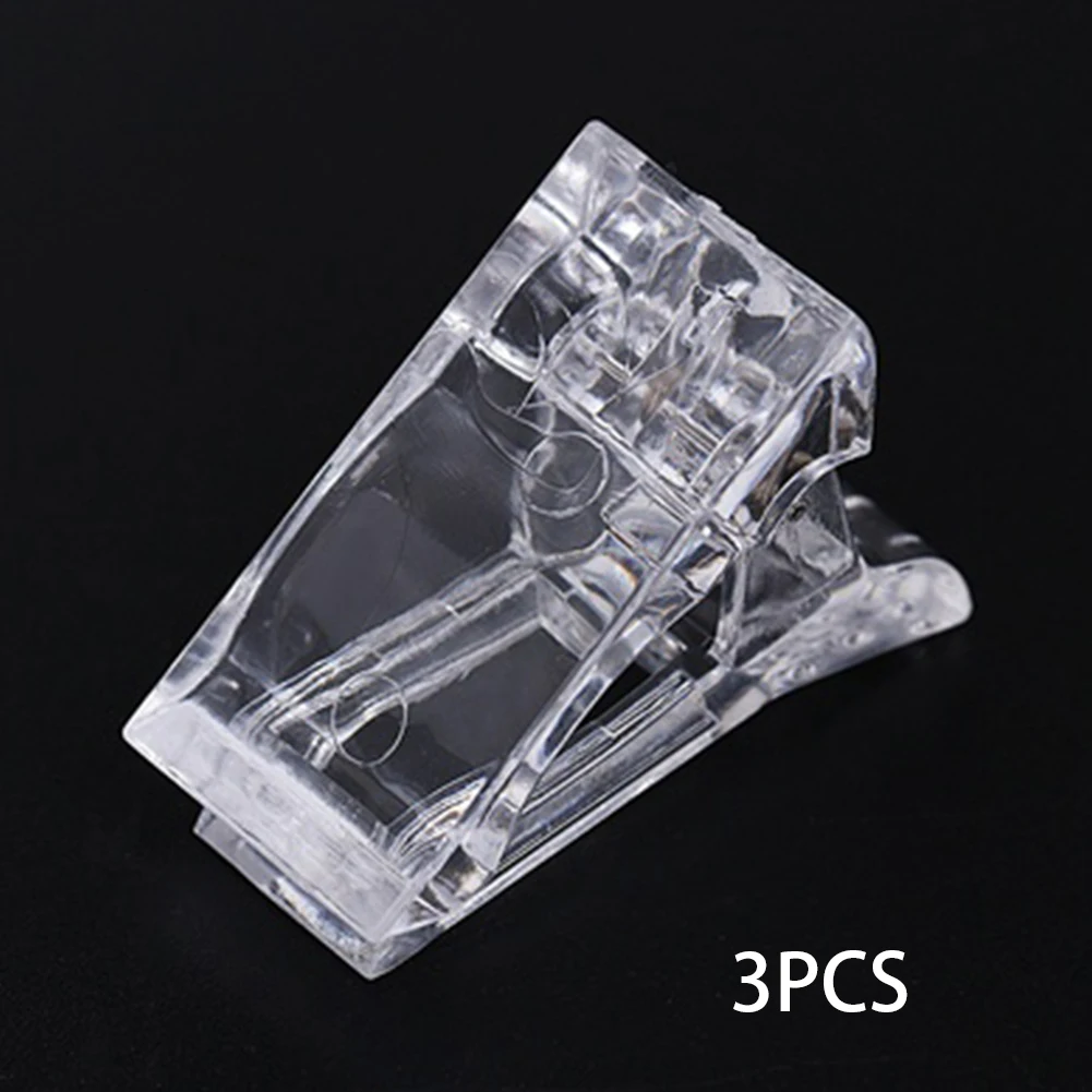 

3pcs Plastic Nail Tips Clip Finger Poly Quick Building Gel Extension Reusable