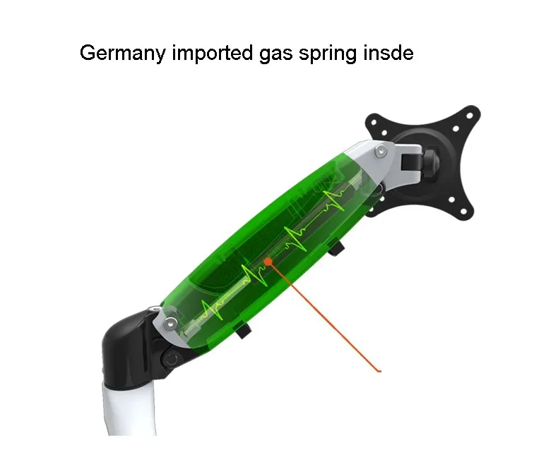 GM224U-D 2-в-1 полный движения рабочего крепление газ пружинный двойной Экран Arm для ноутбуков и для контроля уровня сахара в крови с USB Порты и разъёмы аудио Jack разъем для подключения гарнитуры