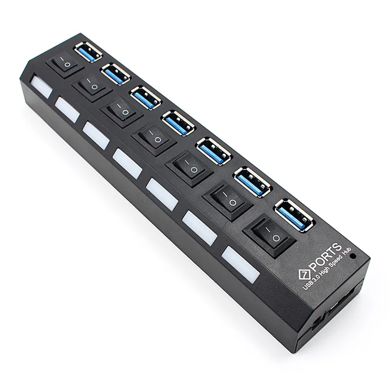NEW USB HUB 3.0 Super Speed 5Gbps 7 Ports USB 3.0 HUB USB Splitter With On/Off Switch For Computer Peripherals NEW USB HUB 3.0 Super Speed 5Gbps 7 Ports USB 3.0 HUB USB Splitter With On/Off Switch For Computer Peripherals