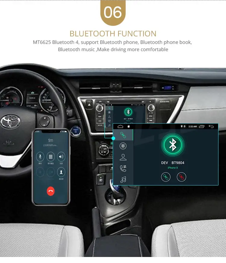 Perfect LJDA 2 Din Android 9.1 Car DVD Player For Toyota AURIS 2013 2014 2015 Wifi GPS Navigation Radio 2G RAM Stereo Audio Multimedia 8