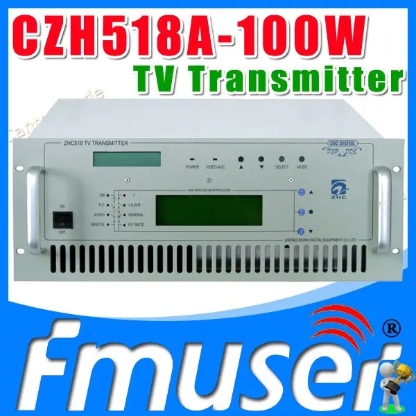 CZH518A 100W VHF UHF все твердотельные беспроводные аналоговые ТВ сигналы трансмиттер